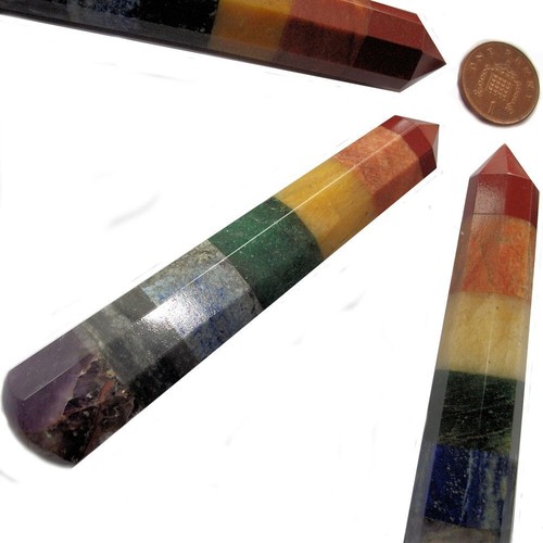 1 x 7 Chakra Crystal Massage Wand for Crystal Healing 90mm - Picture 5 of 5