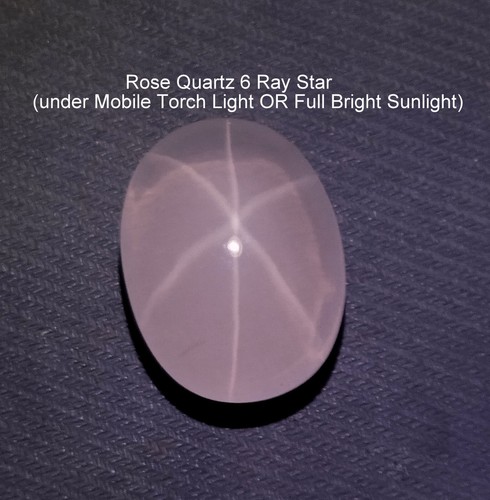 197.5 Ct 37.8x28.5x23.3 MM Natural Rose Quartz Star 6 Ray Oval Shape Cabochon, - Picture 15 of 24