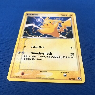 pokemon emerald gold card Pikachu EX Reverse Holo 60/106  Grail Collectibles AZ Evolves from Voltorb Type Double Rare Cards | The