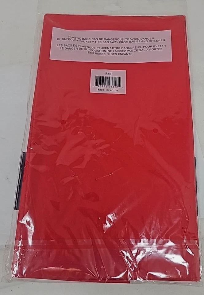 Lot of 12 Exquisite Premium Red Plastic Tablecloths 84" Round Party Covers - Image 4 of 4