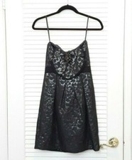 BCBG MaxAzria Strapless Black Shimmer Cocktail Dress Size 0