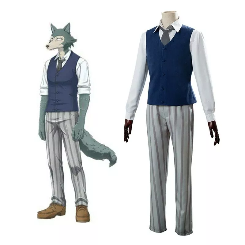 Beastars Legosi Grey Wolf Cosplay Costume Uniform Cool Suit Halloween SchoolSuit