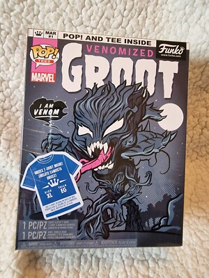Funko Marvel - T-Shirt POP + POP! Venom Groot - Taglia XL, Maglia Da Uomo/Donna - 2