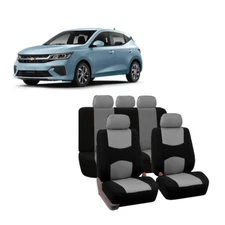 FOR CHEVROLET AVEO GRAY CAR SEAT COVERS FULL SEAT 5-SEAT 9PCS
