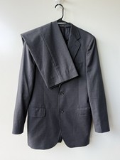 Excellent Men J. Crew Gray 2 Piece Suit 38R 30x30 100 Wool Grey Charcoal