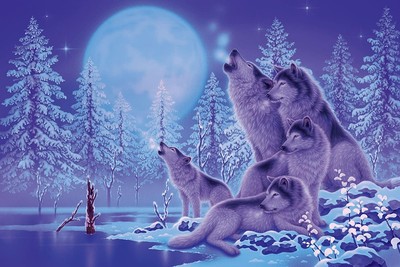 Epoch Jigsaw Puzzle 1000 Pcs Kentaro Nishino Family Poem Wolf Animal Art Paintin