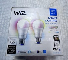 WiZ Full Color A19 LED Bulb 60W 800 lumens 2ct Pack U2 