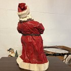 Santa Claus Fabric Christmas Figurine Red Robe Green Rope Belt 3D Effect — photo 2