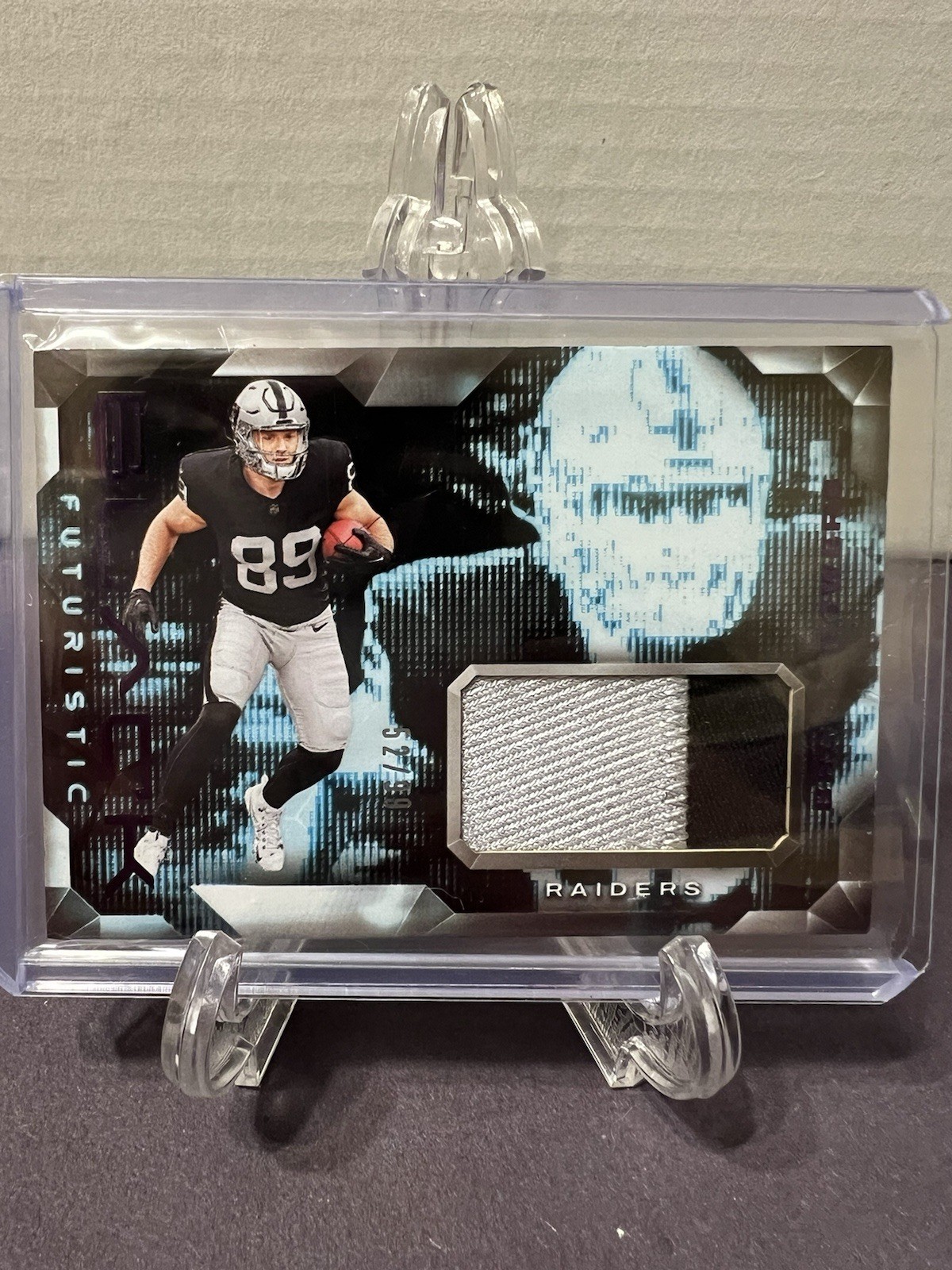 Brock Bowers Panini Black Futuristic Relics #FBBS Royal