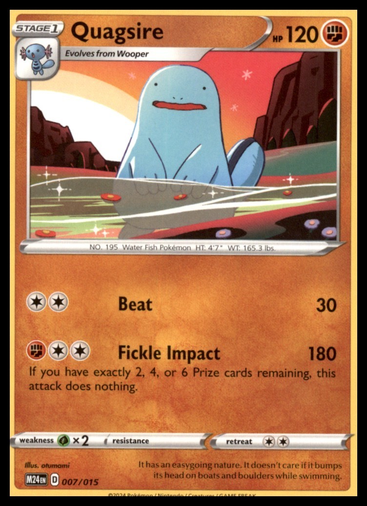 2025 McDonald’s Pokémon Dragon Discovery - M24EN - Quagsire - 007/015