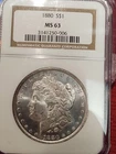 1880 Philadelphia Morgan Dollar Older NGC MS63 - VAM-10 BIT 8/7 Overdate