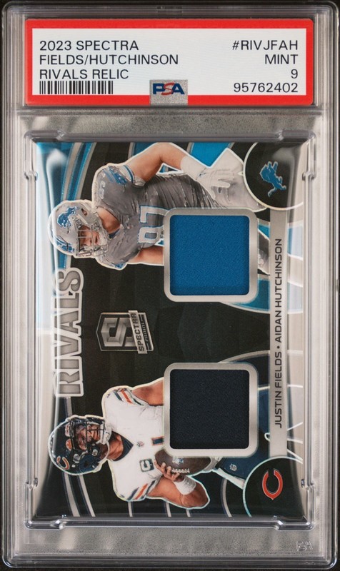 2023 Panini Spectra - Rivals Justin Fields, Aidan Hutchinson #RIV-7 /99 PSA 9