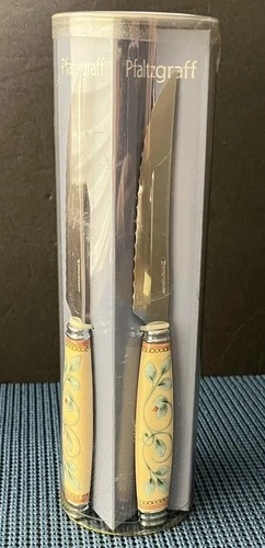 Pfaltzgraff FRENCH QUARTER Steak Knives Set Of 8 Stainless Steel New In Box