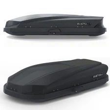 14ft³ Rooftop Cargo Box Luggage Carrier w/ Keys, Dual Opening, DIAMOND BLACK