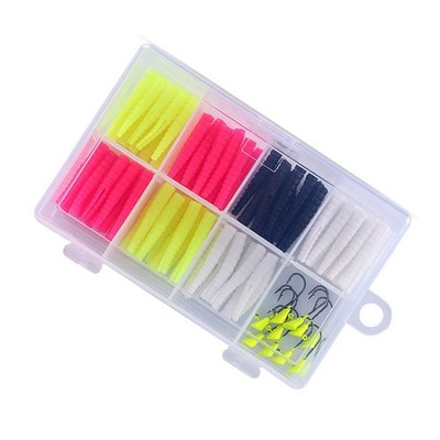 Angelköder 80er Set inkl. 70 Madenwürmer und 10 Haken für jeden Angler