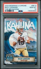 2024 Bowman U Chrome RILEY LEONARD The Big Kahuna #BK-13 Notre Dame/Indy PSA 10
