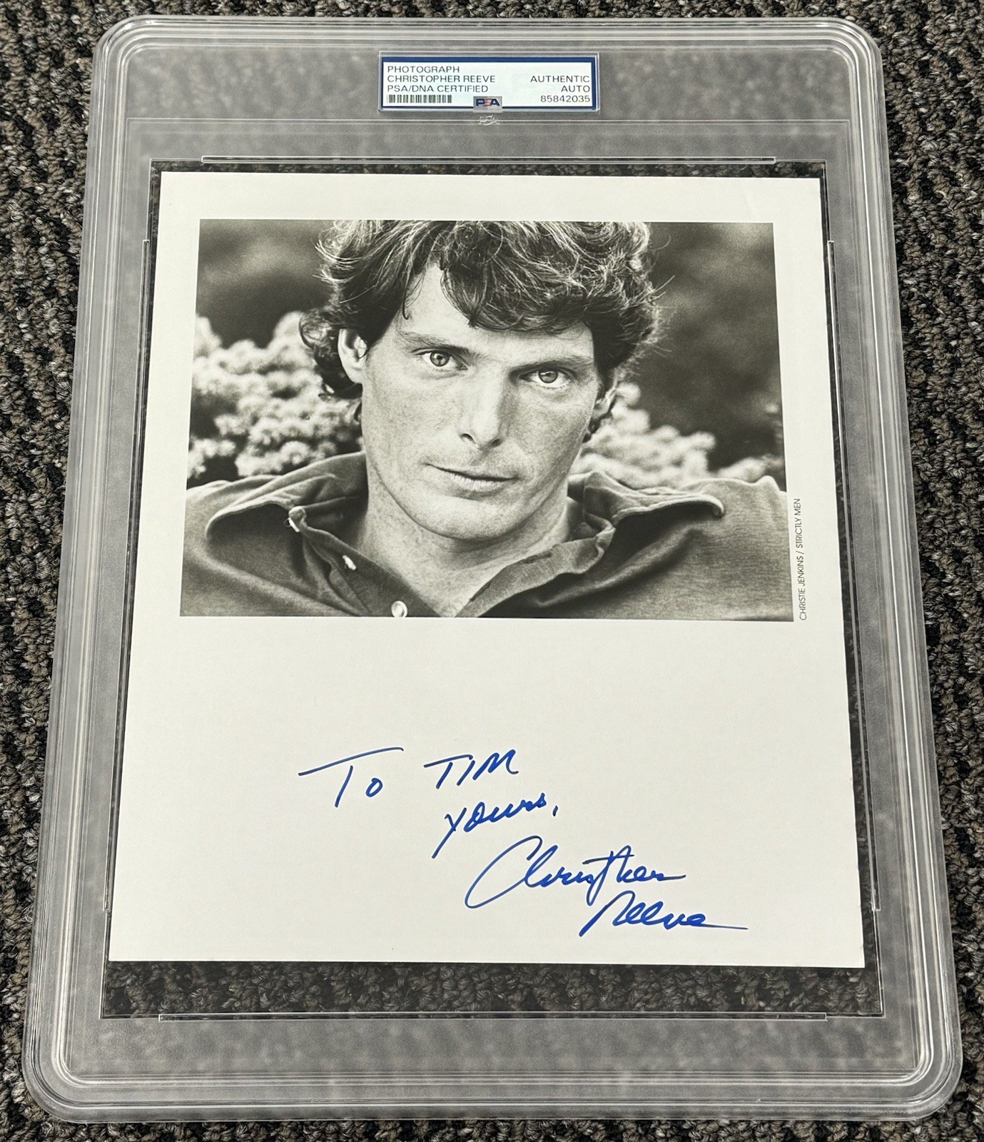 Christopher Reeve Signed Autograph 8x10 Photo PSA/DNA Encapsulated Superman