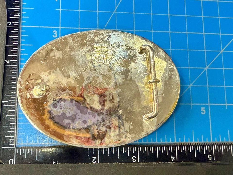 Hebilla de cinturón con monograma letra C inicial estampada Justin (Boot Co) plata México Foto 4 de 4