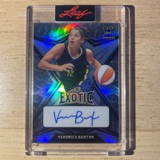 2022 Leaf WNBA Veronica Burton Exotic Fishscale Auto /2 Rookie RC #BA-VB1