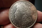 1921-D Morgan Silver Dollar AU/UNC Nice looking but cleaned