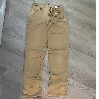 Gloria Vanderbilt Amanda Jeans Womens 12 Tan High Rise Tapered Khaki Pants flaws