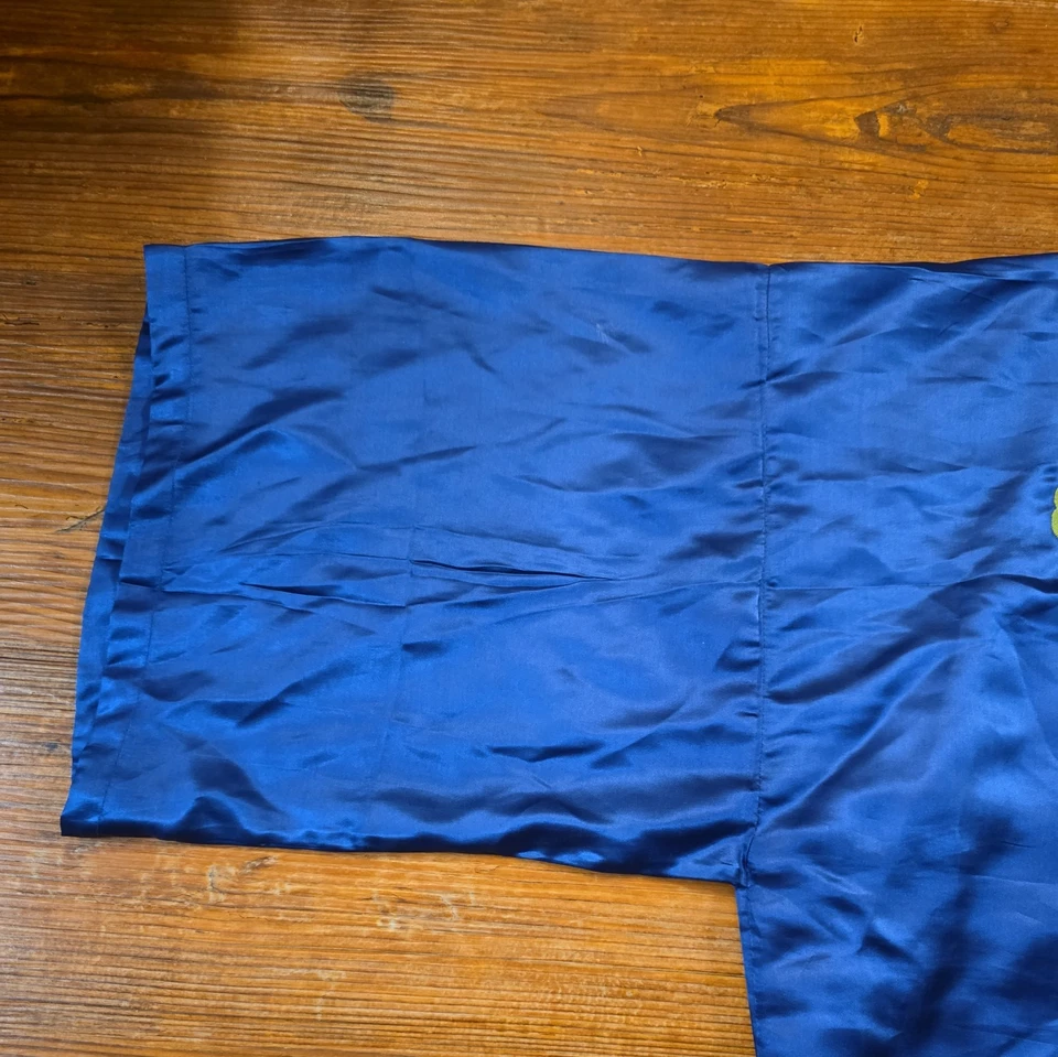 Bata de dragón vintage para mujer L/XL azul bordada seda estilo kimono ropa de salón Foto 2 de 4