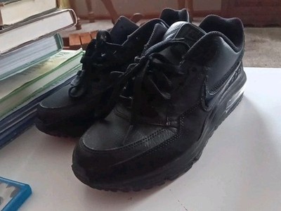 Nike Air Max 90 Essential Triple Black Nylon Suede 8 Running Shoes 