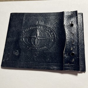 VINTAGE FIRST NATIONAL CITY BANK NEW YORK EMBOSSED CHECKBOOK COVER 3.75'x3