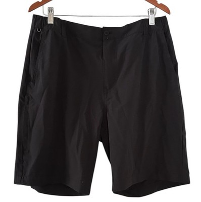 Eddie Bauer Men's Flex Waist Tech Shorts Size Large Black Gorpcore Hiking Golf