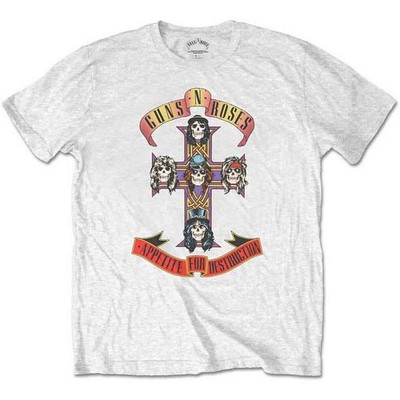 Guns N' Roses: Appetite for Destruction White T-Shirt (Officially Licensed) XXL