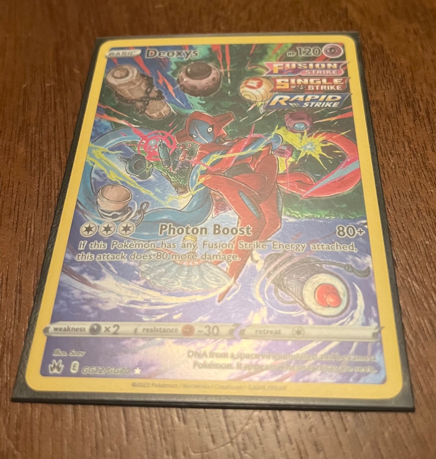 pokemon card Deoxys 2023 full art gg12/gg70