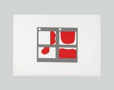 Alberto BURRI - "Lettere E", 1969 - Serigrafia,  35 x 50 cm / Pubblicata