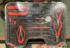 RadioShack 60 piece Electronic Tool Set w/Folding Portable See through Case- NEW