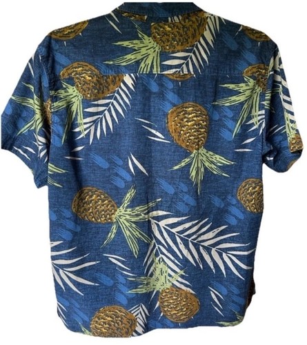 Hurley Men’s Size XL Classic Fit Seaward Hawaiian Button Down Pineapple Shirt - Picture 2 of 5