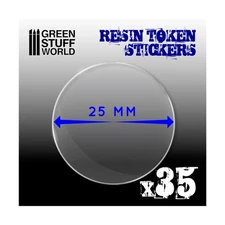 Green Stuff World 25mm Resin Token Stickers New
