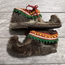 Norwegian Sami Reindeer Fur Lapland Sami Curled Toe Shoes Boots