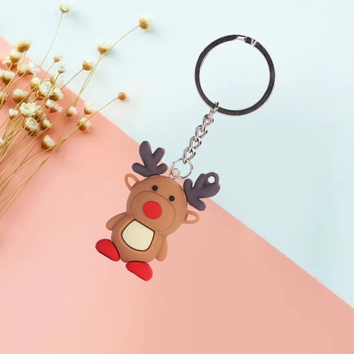 Reindeer Keychain Holiday Keychains Christmas Hanging Decorations
