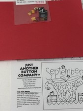 Just Another Button Company SEPTEMBER Teapot Button Lot & Chart 8572 School