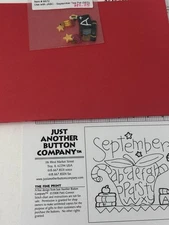 Just Another Button Company SEPTEMBER Teapot Button Lot & Chart 8572 School