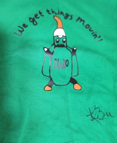 Commonwealth Picker 5x signiertes CWP "We Get Things Movin" grünes Crew T-Shirt NEU - Bild 4 von 11