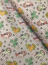 50cm Lizenz Baumwolle My Little Pony Rosa Karo Einhorn Prinzessin Meterware