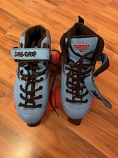 Sure-Grip Rebel Derby Roller Skates Size 7 Teal Zoom Pink Wheels Used Condition