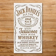 Jack Daniels Logo Home Decor Stencil for Rustic Bar Themes - StencilAir