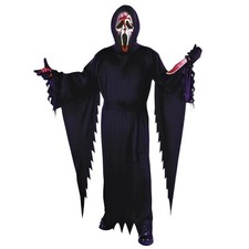 Fun World Men's Licensed Bleeding Ghost Face Costume Adult Size, Black ...