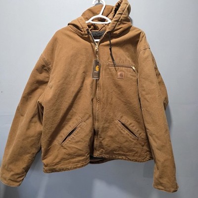 ジャケット・アウター Carhartt Sierra Jacket Vtg NEW Carhartt Mens Hooded Sierra Sherpa Lined Jacket J141 211