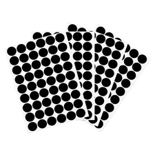 4 Sheet/216Pcs 21mm Dia PVC Self Adhesive Screw Hole Cover Stickers, Black