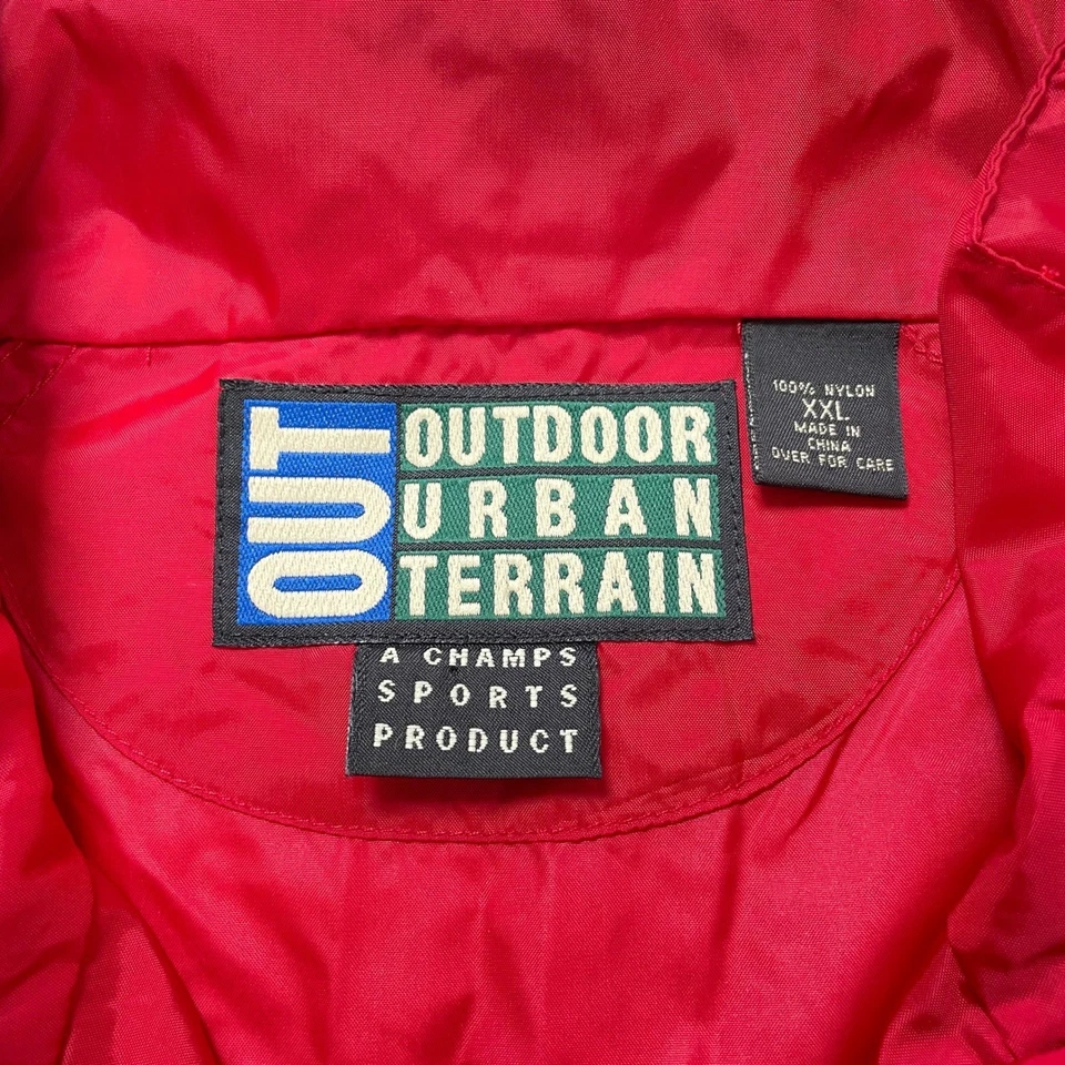 OUT Outdoor Urban Terrain XXL Hi Vis Red Nylon Windbreaker Jacket Mens Full Zip - Image 3 of 4