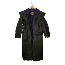 The Australian Outback Collection Oilskin Waxed Duster Jacket Drover Coat Men LG