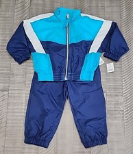 Vintage 90s TC Sport Track Windbreaker Suit Boy's Youth Retro Jogger Size 2T NWT