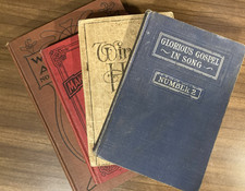 Lot of 4 Antique song/hymn books, 1906-1916